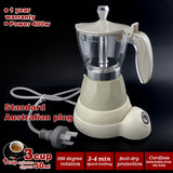 NNEDSZ Latest Styles Electric Aluminum Espresso Moka Coffee Maker 3cups Italian Classic - Cream