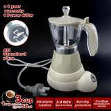 NNEDSZ Latest Styles Electric Aluminum Espresso Moka Coffee Maker 3cups Italian Classic - Cream