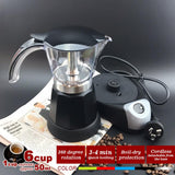 NNEDSZ Black Electric Moka Coffee Maker Espresso Machine Italian Classic 6 Cups Auto Power