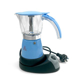 NNEDSZ Blue Electric Moka Coffee Maker Espresso Machine Italian Classic 6 Cups Auto Power