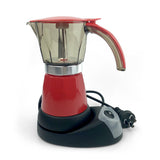 NNEDSZ Red Electric Moka Coffee Maker Espresso Machine Italian Classic 6 Cups Auto Power