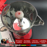 NNEDSZ Red Electric Moka Coffee Maker Espresso Machine Italian Classic 6 Cups Auto Power