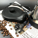 NNEDSZ Silver Electric Moka Coffee Maker Espresso Machine Italian Classic 6 Cups Auto Power