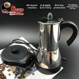 NNEDSZ Electric Espresso Moka Coffee Make 6Cups Stainless Steel Italian Classic AU STOCK