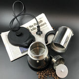 NNEDSZ Electric Espresso Moka Coffee Make 6Cups Stainless Steel Italian Classic AU STOCK