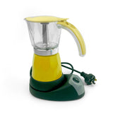 NNEDSZ Yellow Electric Moka Coffee Maker Espresso Machine Italian Classic 6 Cups Auto Power