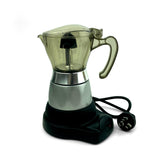 NNEDSZ High Pressure Electric Moka Coffee Maker/Cafeteria Espresso 4Cup PC & Aluminum Moka Coffee Pot