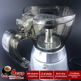 NNEDSZ High Pressure Electric Moka Coffee Maker/Cafeteria Espresso 4Cup PC & Aluminum Moka Coffee Pot