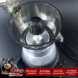 NNEDSZ High Pressure Electric Moka Coffee Maker/Cafeteria Espresso 4Cup PC & Aluminum Moka Coffee Pot