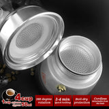NNEDSZ High Pressure Electric Moka Coffee Maker/Cafeteria Espresso 4Cup PC & Aluminum Moka Coffee Pot