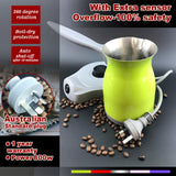 NNEDSZ Green Electric Turkish Greek Arabic Coffee Maker Pot Automatic Sensor Anti Overflow