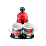 NNEDSZ Red Mini Expresso 2Cups Ceramics Coffee Maker Moka Coffee Maker Italian Classic