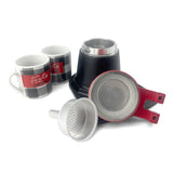 NNEDSZ Red Mini Expresso 2Cups Ceramics Coffee Maker Moka Coffee Maker Italian Classic