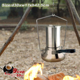 NNEDSZ 2 In 1 Camping Stainless Steel 9Cup Pot Moka Coffee Maker Italian Espresso Kettle NEW MODLE