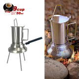 NNEDSZ 2 In 1 Camping Stainless Steel 9Cup Pot Moka Coffee Maker Italian Espresso Kettle NEW MODLE