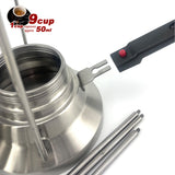 NNEDSZ 2 In 1 Camping Stainless Steel 9Cup Pot Moka Coffee Maker Italian Espresso Kettle NEW MODLE
