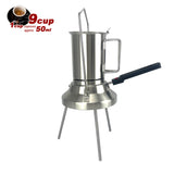NNEDSZ 2 In 1 Camping Stainless Steel 9Cup Pot Moka Coffee Maker Italian Espresso Kettle NEW MODLE