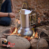 NNEDSZ 2 In 1 Camping Stainless Steel 9Cup Pot Moka Coffee Maker Italian Espresso Kettle NEW MODLE
