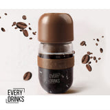 NNEDSZ Brown All in1 Anywhere Portable Drip Pour Over Coffee Maker + Electric Grinder + Juice Blender Anywhere Freshly Ground Coffee