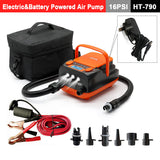 NNEDSZ Electric & Battery Powered  HT-790 High Pressure SUP Electric Air Pump 12V DC Paddle Board 16/20PSI Auto-Off