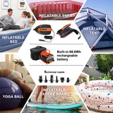 NNEDSZ Electric & Battery Powered  HT-790 High Pressure SUP Electric Air Pump 12V DC Paddle Board 16/20PSI Auto-Off