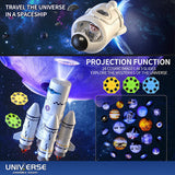 NNEDSZ Simple packaging 5in1 Shuttle Rocket Space Toy Projection For 3+Kids 2Astronauts Launcher Lamp AU