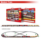 NNEDSZ Electric Modern Toy Train Set Vehicle Rail Track Carriages With sound and lighting Kids