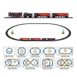 NNEDSZ Electric Classic Toy Train Set Vehicle Rail Track Carriages Kids