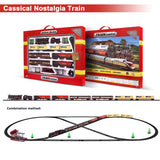 NNEDSZ Electric Classic Toy Train Set Vehicle Rail Track Carriages Kids