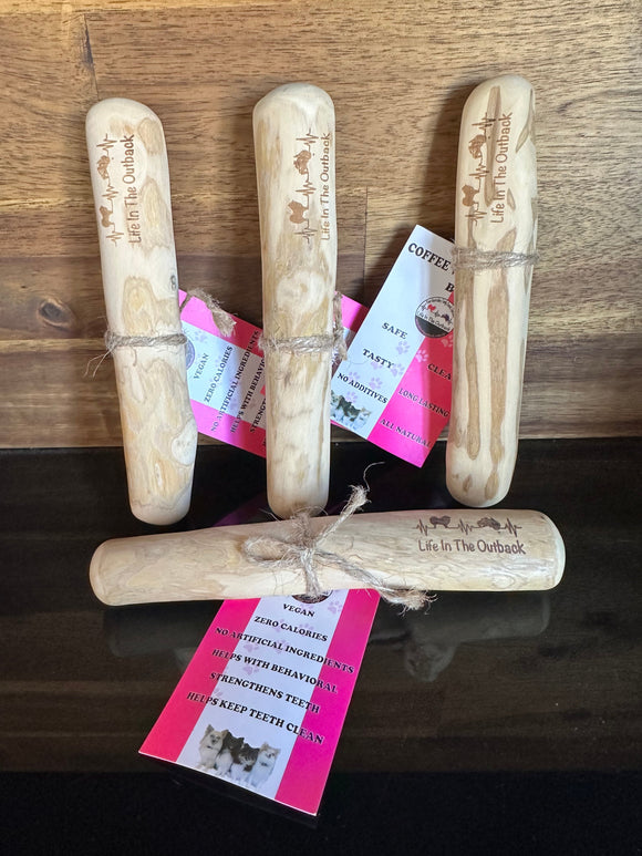 NNEDSZ 1x Life in the outback COFFEE WOOD CHEWS - Medium