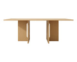 NNEDSZ Oak Melamine Dining Table 6 Seater
