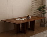 NNEDSZ Walnut Melamine Dining Table 8 Seater