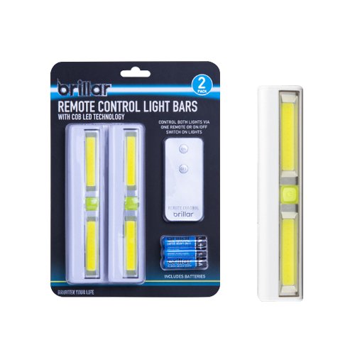 NNEDSZ 200 Lumens Remote Controlled Cabinet Light Bars 2pk