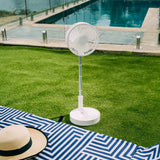 NNEDSZ Folding Telescopic 4.5W Portable Height/Tilt Adjustable Rechargeable Cordless Fan