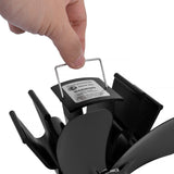 NNEDSZ Heat-powered 5 Blades Fireplace Fan