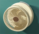 NNEDSZ USB Rechargeable Auto Oscillation Tilt Adjustable Cordless Fan with Remote Control and Night Light Wall Mountable