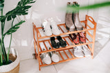 NNEDSZ Bamboo 3 Tiers Layers  Storage Shoe Rack & Organiser