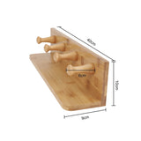 NNEDSZ Bamboo Wall Hooks and Shelf