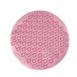 NNEDSZ Bathroom Non-slip Bath Mat with Drain Hole Plastic Massage Foot Pad-Pink