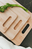 NNEDSZ 6pcs Bamboo Wood Chopping Board 3-Set Cheese Cutting & Serving Light Wood Tone