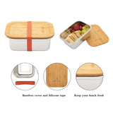 NNEDSZ Clevinger Stainless Steel Bamboo Medium Lunch Box 800ml