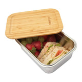 NNEDSZ Clevinger Stainless Steel Bamboo Large Lunch Box 1200ml