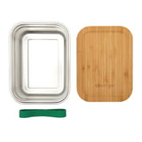 NNEDSZ Clevinger Stainless Steel Bamboo Large Lunch Box 1200ml