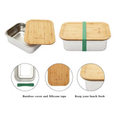 NNEDSZ Clevinger Stainless Steel Bamboo Large Lunch Box 1200ml