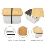 NNEDSZ Clevinger Stainless Steel Bamboo Extra Large Lunch Box 2000ml