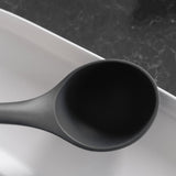 NNEDSZ 2pcs Beechwood & silicone ladle charcoal