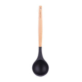 NNEDSZ 2pcs Beechwood & silicone ladle charcoal
