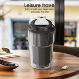 NNEDSZ 460ml Double wall insulated Coffee Cup Black