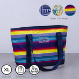 NNEDSZ 6L Food Safe Insulated Jumbo Cooler Tote - Rainbow