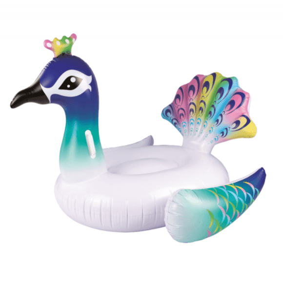 NNEDSZ Lazy Dayz Inflatable Peacock Ride-on Float 135cm